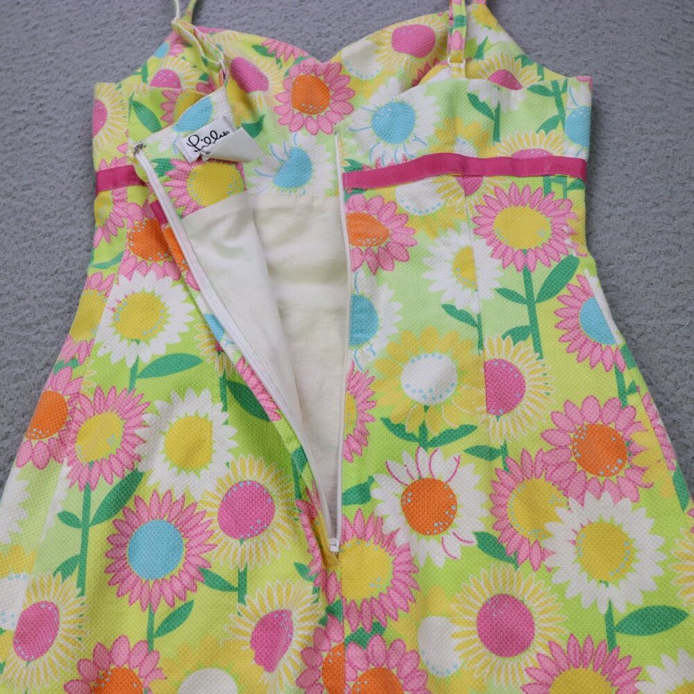 VTG Lilly Pulitzer Dress Womens 2 Multicolor Floral Spaghetti Straps Preppy - Picture 11 of 12